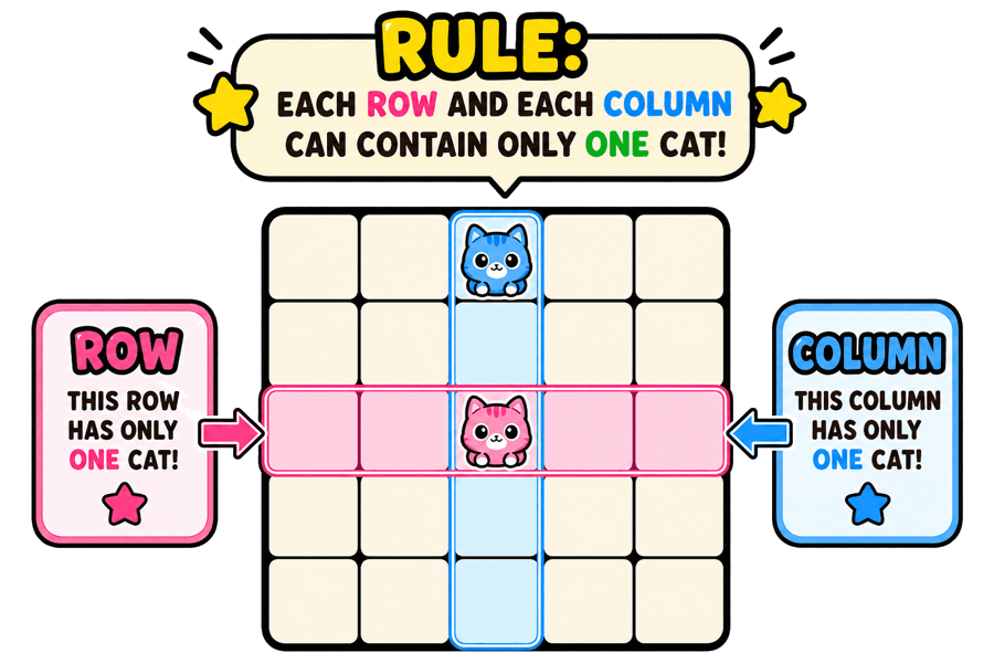 Clawdoku onboarding — place cats
